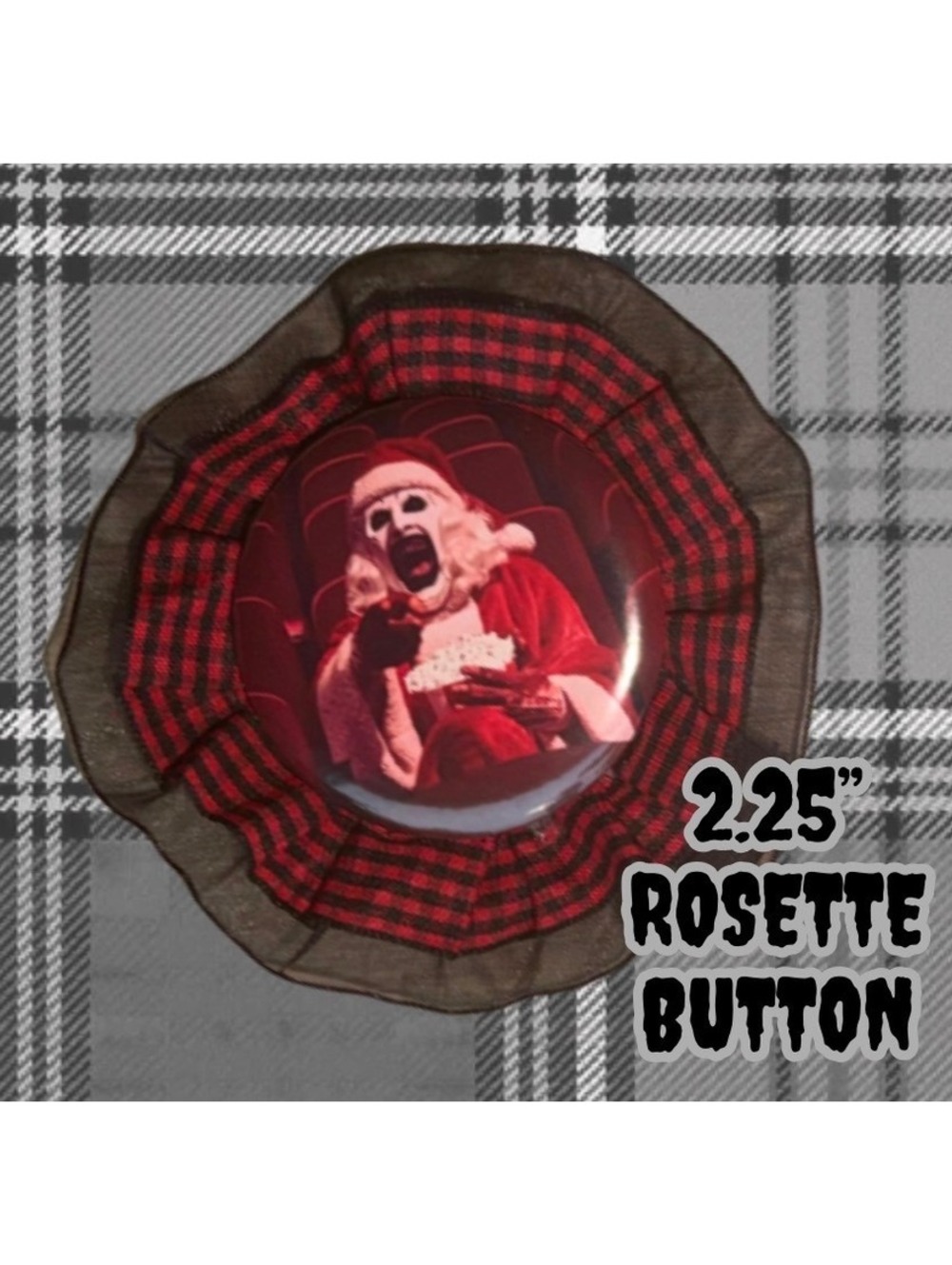 Art The Clown 2.25" Handmade Rosette Button